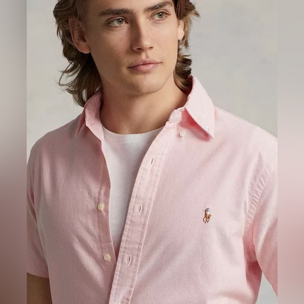 Ralph Lauren Light Pink Men's Classic Fit Button-Down Shirt size XL